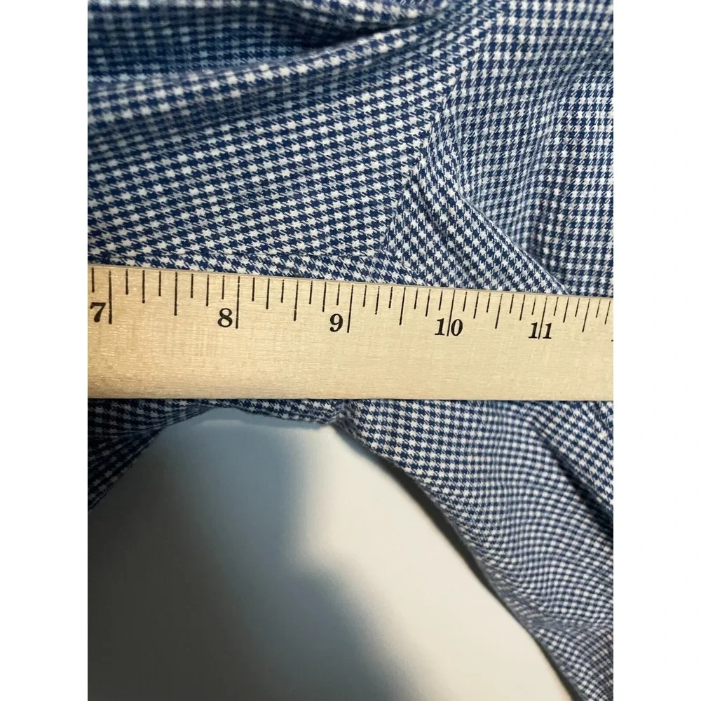 Polo Ralph Lauren Shorts Mens 33 Blue White Houndstooth Stretch 9